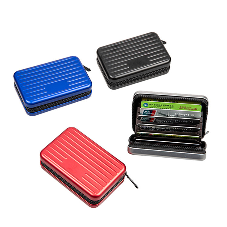 Zippered Aluminum Card Wallet