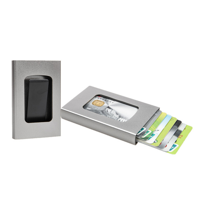 RFID Blacking Secure Pocket Wallet Alumini Cash ma Card Holder